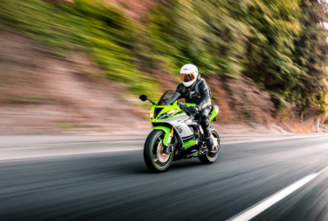 Someone driving a motorcycle